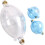 Inline Bubble Floats for Fishing 3-Pack Hollow Balls Transparent White Inline Style Float Set 4