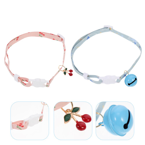 2Pièces Colliers Chic En Tissu Pour Animaux Usage 1