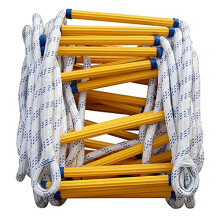 Fire Escape Ladders Rope Ladder, Flame-Resistant, 35m/114.8ft, Portable Safety Emergency Ladder with Anti-Skid Rungs
