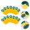 2 sets ananas-bannerketten für - und hawaiiparty- 5