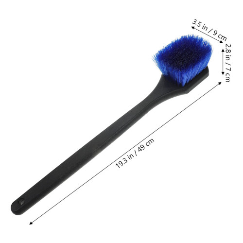 2Pcs Multi Color Tire Brush Set Plastic Long Handle Wheel Cleaner 1