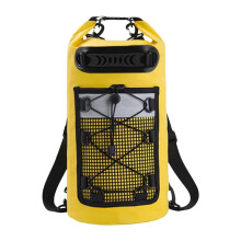 Dry Bag Floating Backpack 30L IPX6 Waterproof for Camping Beach Travel Rafting Swimming Yellow Outdoor Gear Rafting