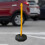 33inch Traffic Post Cone Yellow Caution Post For Construction Roads Parking Post Stanchion With Stable Bottom 3