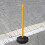 33inch Traffic Post Cone Yellow Caution Post For Construction Roads Parking Post Stanchion With Stable Bottom 5
