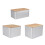 2pcs Rectangular Bamboo Storage Box Cookies Tea Organizer 7