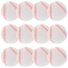12 90 mm Pu oefenbaseball voor studenten en beginners (wit)