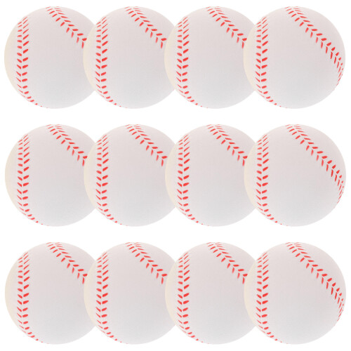 12 90 mm Pu oefenbaseball voor studenten en beginners (wit)