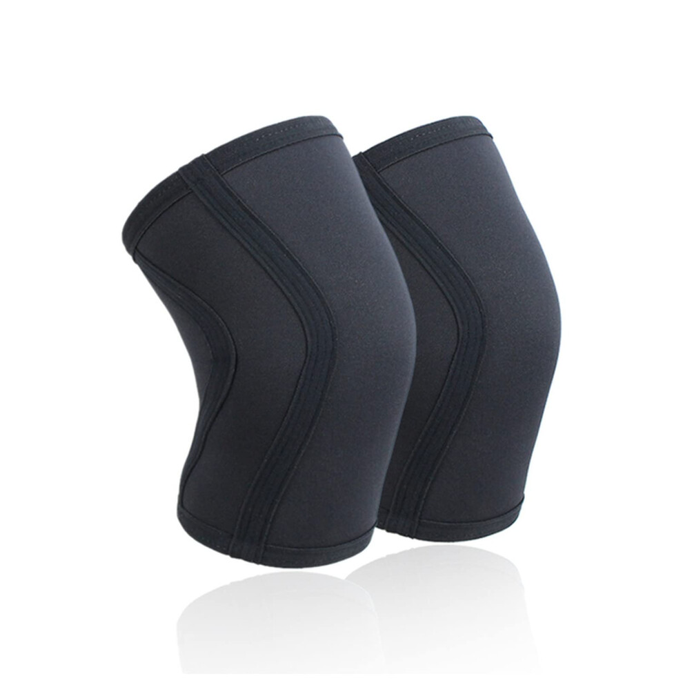 Knee Pads 1 Pair For Squat Weightlifting, 7Mm Neoprene, High-Performance Knee And Elbow Pads, Noir Size M 9016109160607