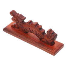 Dragon Shaped Solid Wood Ink Brush Holder For Calligraphy Supply Wooden Pen Rack Smooth Sandalwood Finish Desktop