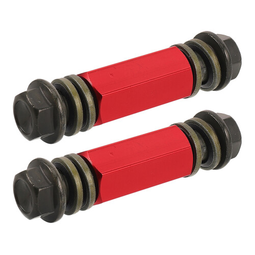 2 bremsleitungs-adapter metallgeflecht verlängert rot/schwarz
