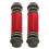 2 bremsleitungs-adapter metallgeflecht verlängert rot/schwarz 8