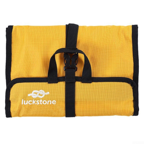 Compact Rock Climbing Storage Solution With Roll Up Design Adjustable Strap For Gear Yellow