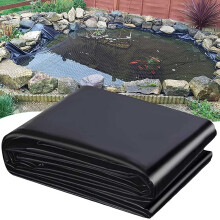 Black Pond Liner Heavy Duty Preformed Membrane 3x3m 9.8x9.8ft For Fish Ponds Water Features Streams Fountains Tarpaulin