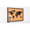 World Map Cork Board in Black Wooden Frame, 60x40 cm 9