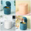 1Pc Blue Plastic Mini Trash Can Household Ash-Bin with Pop Lid 11