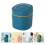 1Pc Blue Plastic Mini Trash Can Household Ash-Bin with Pop Lid 3