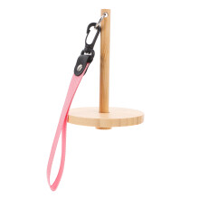 Draagbare bamboe garenklosoproller met en handvat, beige