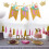 geburtstagsparty 1. hochstuhl- blumen deko banner 10