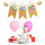 geburtstagsparty 1. hochstuhl- blumen deko banner 9
