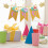 geburtstagsparty 1. hochstuhl- blumen deko banner 3