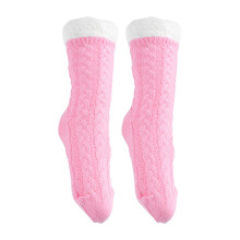 1Paar Dikke Winter Roze Vrouwen Antislip Huissokken