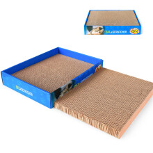 2Pièces Accessoire Griffoir En Papier Ondulé Pour Chats Marron Clair