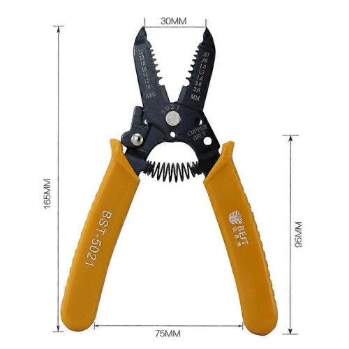 BEST-5021 0.6 ~ 2.6mm Portable Crimper Cable Stripping Wire Stripping Pliers 2