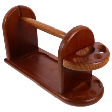 Wooden Yarn Holder for Crocheting Durable Brown Spool Storage Stand
