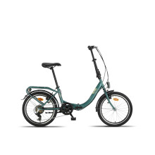PACTO Eight - Folding Bike - 6 Shimano gears - V-brakes - Green