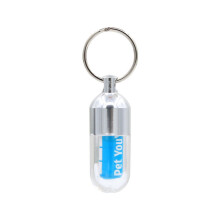 Halsbandlabel met naam, en ID hond/kat + opslagcapsule