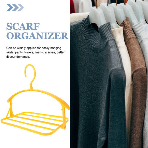 4Pcs Plastic Scarf Organizer Hangers Assorted Color Multi Pants Rack 1