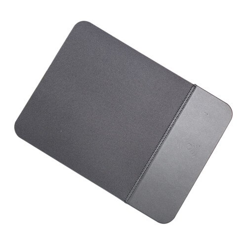 Wireless 10W Charging Mouse Pad Black PU Material Non-Slip Gaming Pad