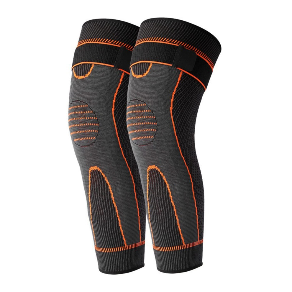 Orange Knee Brace Tourmaline Acupressure Knee Sleeve Self Heating Shaping Knee Support Wormwood L For Men Women
