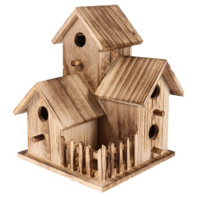 Creative Wooden Bird House For Balcony Garden Shelter For Little Birds