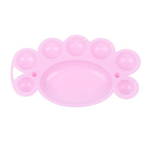 1Schilderpalet Plastic Roze Voor Kids Met 7 Vakjes Verftray