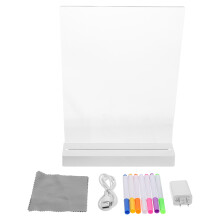 led-schreibtafel-set aus acryl mit markern für