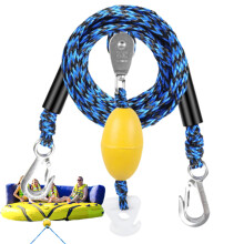 Water Ski Tow Strap Heavy-Duty Blue Tow Rope With Strap For Inflatable Boats, Pro-Grade Water Towing Connector