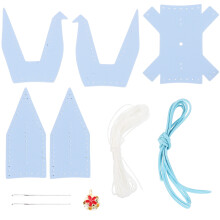 1 set leren origami kraanvogel auto hangendeksel diy materiaal