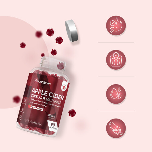 Apple Cider Vinegar Gummies 1000mg - 90 Gummies 1