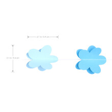 2 m blumenförmige Papierschlangen dunkelblau hellblau weiß