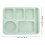 1 set straw bowl and plate with cutlery, drop-proof, green 7