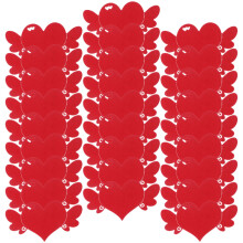 100St Papier Wenskaarten Hartvormig Rode Valentijn Decoratie Kaarten