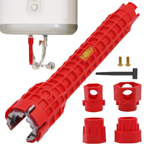 Sink Faucet Wrench 14-In-1 Multi-Function Under Sink Tool, Water Pipe Puller For Urinal, Sink, Kitchen