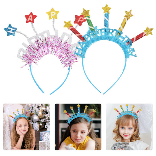 2 geburtstags-headbands, haaraccessoires für parties 2