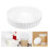 50pcs disposable paper cup lids for coffee hot drinks, white 11