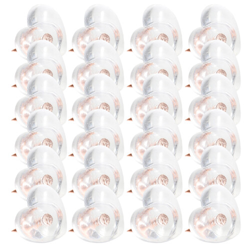 100Pcs Clear Heart Thumbtacks Versatile Push Pins for Cork and Maps 2