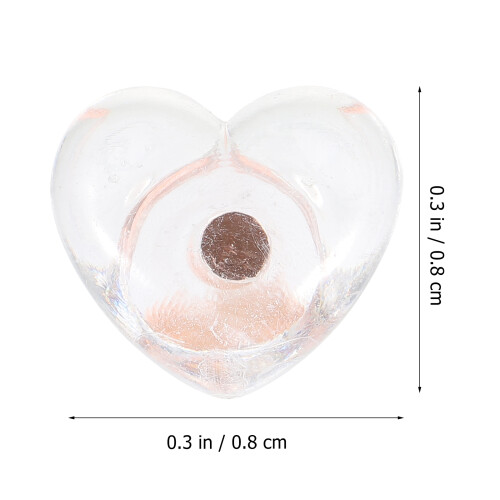 100Pcs Clear Heart Thumbtacks Versatile Push Pins for Cork and Maps 1