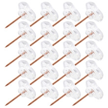 100Pcs Clear Heart Thumbtacks Versatile Push Pins for Cork and Maps