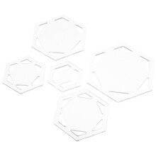5pcs acrylic hexagon quilting templates for diy sewing crafting