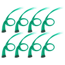 12 stuks groene rechte haarverlengingen voor vrouwen met haarspeldjes